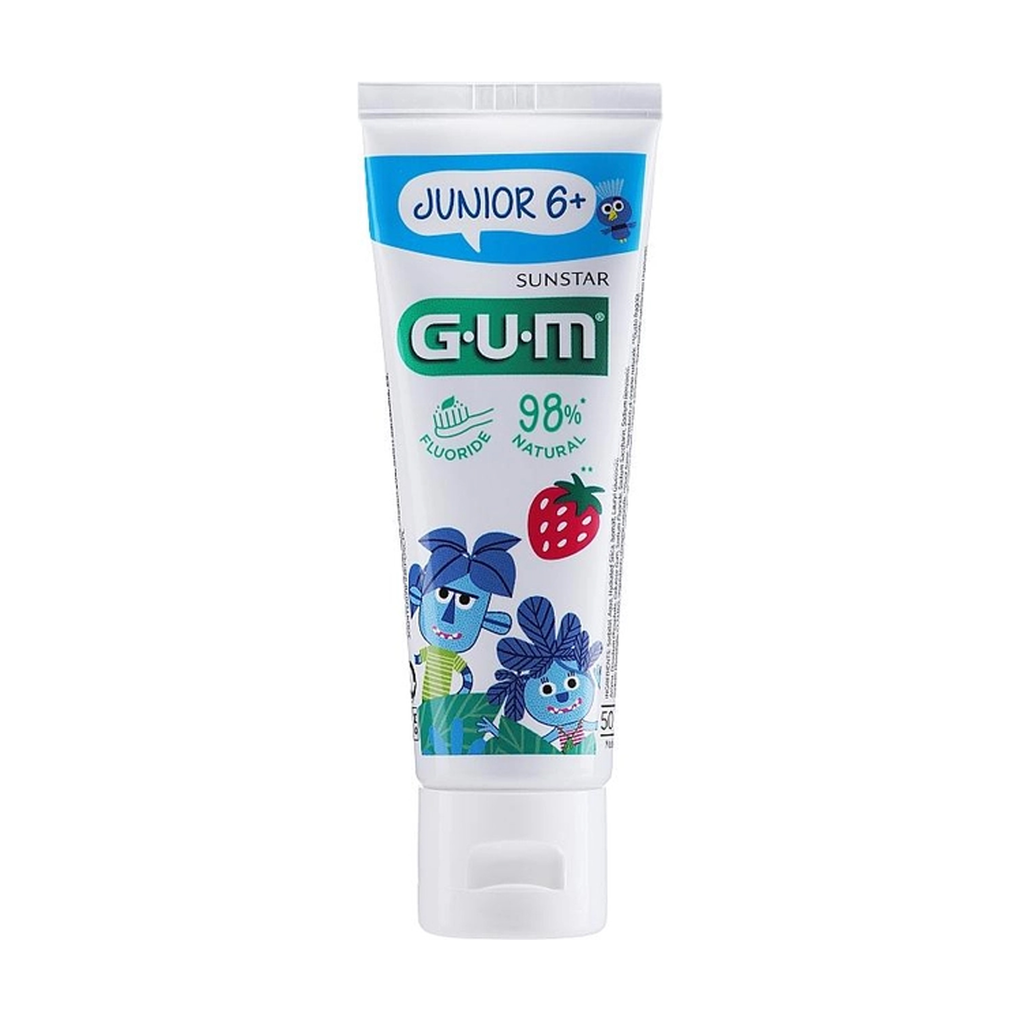 Дитяча зубна паста GUM Sunstar Junior Toothpaste зі смаком полуниці, від 6 років, 50 мл